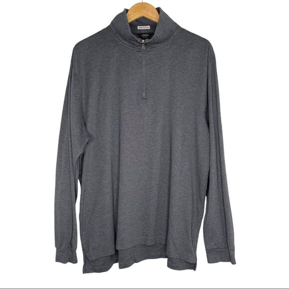 Men’s Grey Long Sleeve 1/4 Zip Pullover - Picture 1 of 6